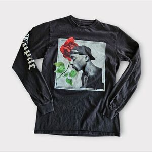 Official 2Pac The Rose That Grew From Concrete Long Sleeve T-Shirt Graphic Tee S